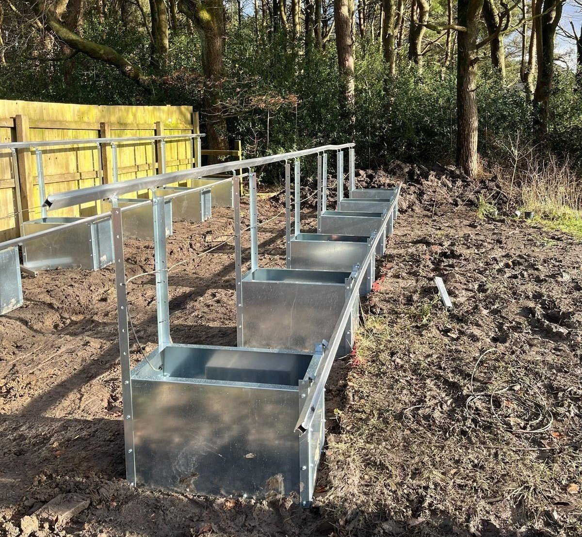 Ground mount solar frame installation