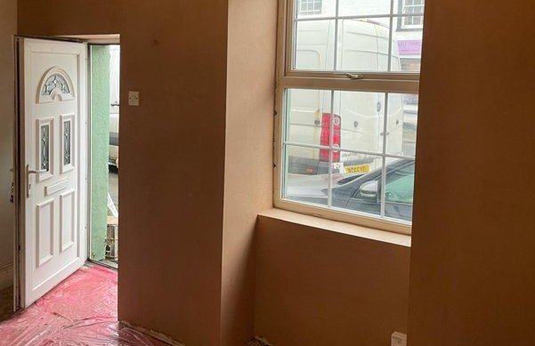 Internal wall insulation completed and boarded