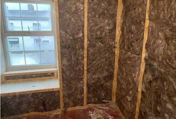 Internal wall insulation installation